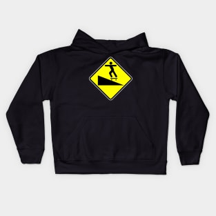 Skateboard Road Sign Kids Hoodie